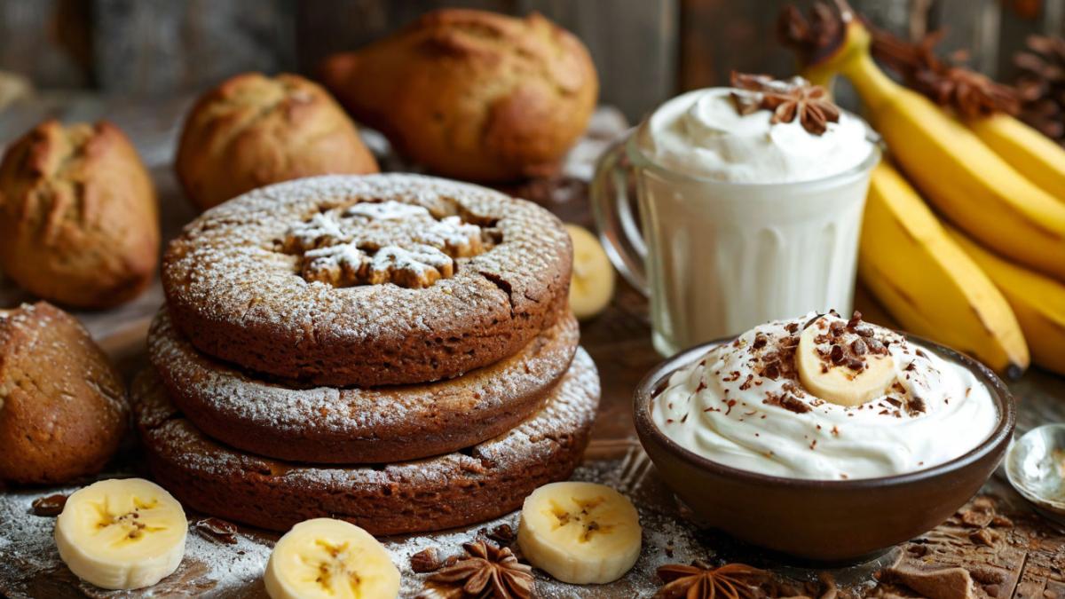 Быстрый торт без выпечки: пряники, сметана и банан