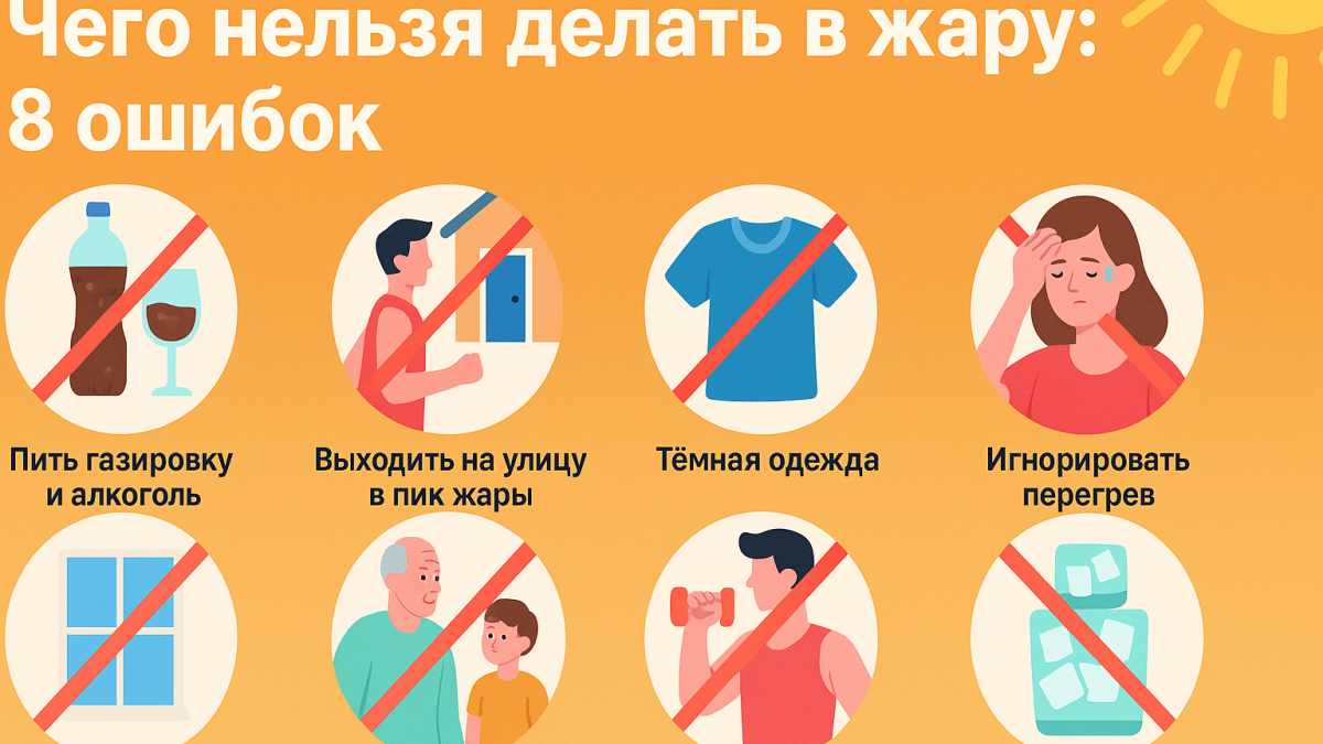 Какие ошибки нельзя допускать в жару: советы врачей и спасателей