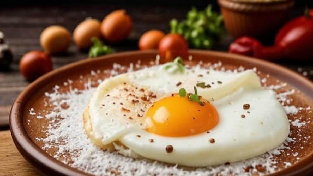 Рецепт вкусного завтрака: жареное яйцо с пармезаном